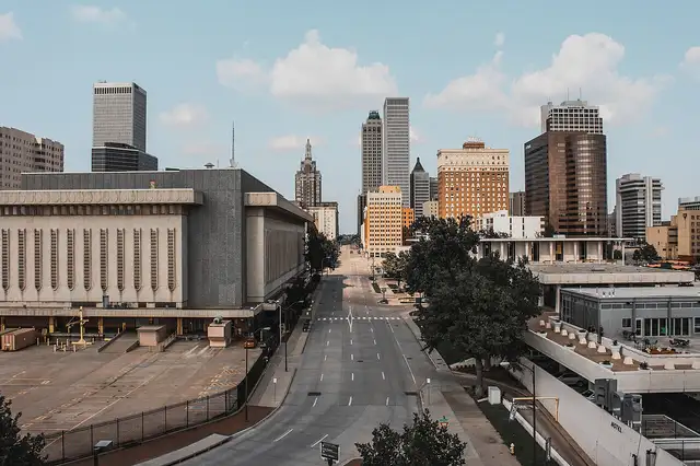 Downtown Tulsa skyline seen from the south